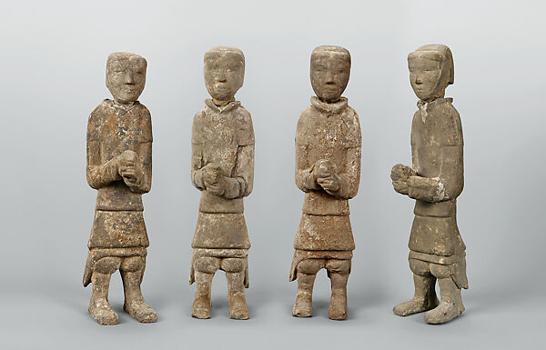 Four Infantrymen, Earthenware with pigments, China 