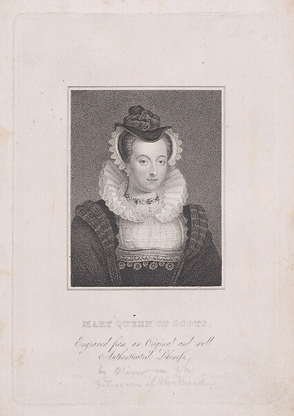 Mary, Queen of Scots, After (?) Isaac Oliver (British, ca. 1565–1617), Etching and engraving 