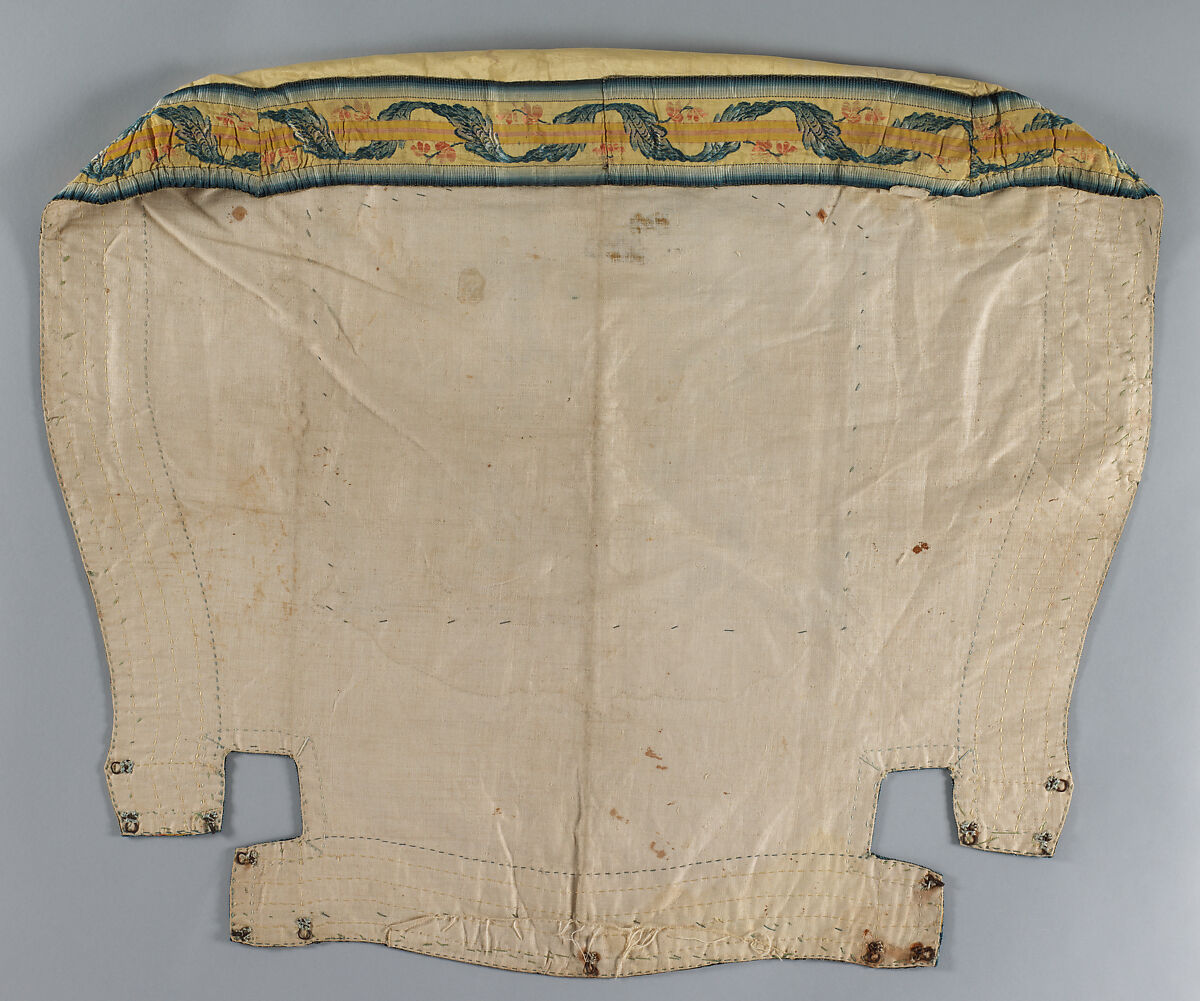 Pair of chair seat covers, Painted designs in the style of Jean Pillement (French, Lyons 1728–1808 Lyons), Painted and woven silk, probably French