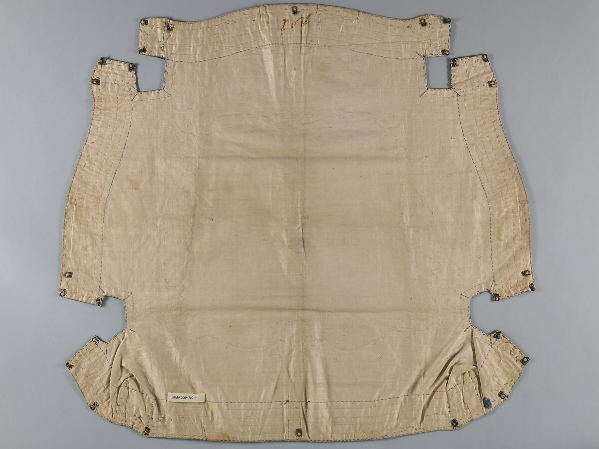 Pair of chair seat covers, Painted designs in the style of Jean Pillement (French, Lyons 1728–1808 Lyons), Painted and woven silk, probably French