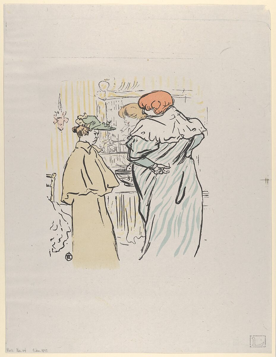 Alors vous êtes sages, after Henri de Toulouse-Lautrec (French, Albi 1864–1901 Saint-André-du-Bois), Lithograph 