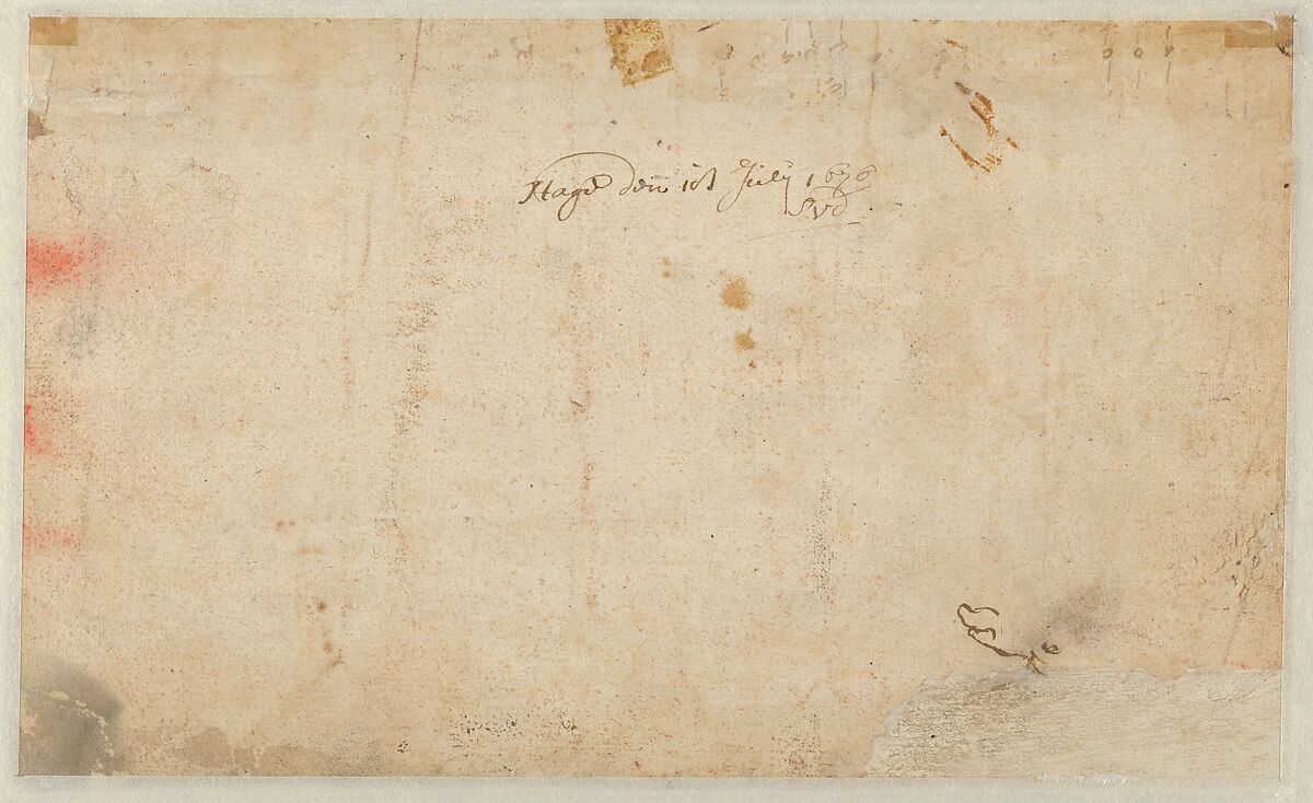 Southern Landscape with Shepherds and Sheep; verso: Study of a Sheep's Head (?), Simon van der Does (Dutch, Amsterdam 1653–1717 Antwerp), Pen and brown ink, brush and brown wash