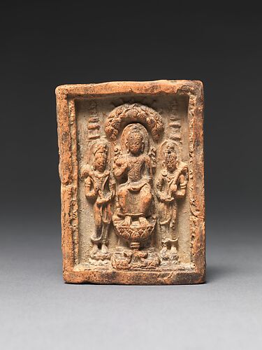 Seated Buddha Flanked by Two Bodhisattvas