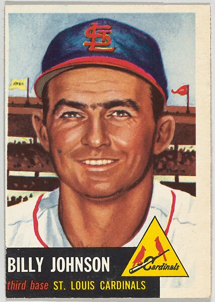Card Number 21, Billy Johnson, Third Base, St. Louis Cardinals, from the series Topps Dugout Quiz (R414-7), issued by Topps Chewing Gum Company, Issued by Topps Chewing Gum Company (American, Brooklyn), Commercial color lithograph 