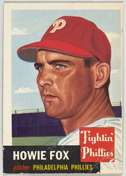 Card Number 22, Howie Fox, Pitcher, Philadelphia Phillies, from the series Topps Dugout Quiz (R414-7), issued by Topps Chewing Gum Company, Issued by Topps Chewing Gum Company (American, Brooklyn), Commercial color lithograph 