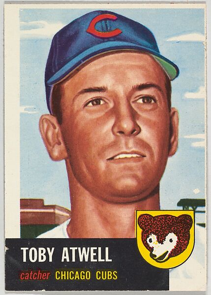 Card Number 23, Toby Atwell, Catcher, Chicago Cubs, from the series Topps Dugout Quiz (R414-7), issued by Topps Chewing Gum Company, Issued by Topps Chewing Gum Company (American, Brooklyn), Commercial color lithograph 