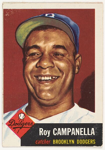 Card Number 27, Roy Campanella, from the series Topps Dugout Quiz (R414-7), issued by Topps Chewing Gum Company, Issued by Topps Chewing Gum Company (American, Brooklyn), Commercial color lithograph 