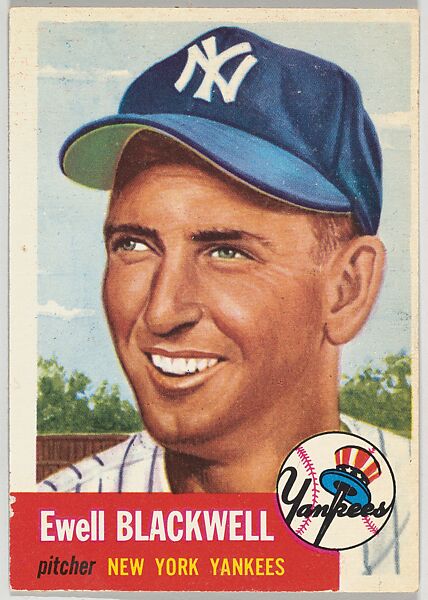 Card Number 31, Ewell Blackwell, Pitcher, New York Yankees, from the series Topps Dugout Quiz (R414-7), issued by Topps Chewing Gum Company, Issued by Topps Chewing Gum Company (American, Brooklyn), Commercial color lithograph