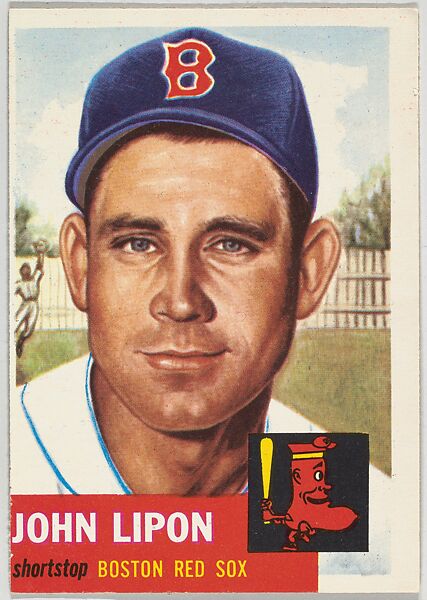 Card Number 38, John Lipon, Shortstop, Boston Red Sox, from the series Topps Dugout Quiz (R414-7), issued by Topps Chewing Gum Company, Issued by Topps Chewing Gum Company (American, Brooklyn), Commercial color lithograph 