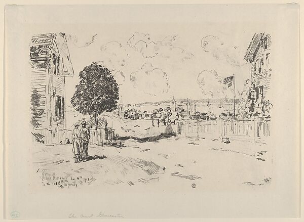 The Court, Gloucester, Childe Hassam (American, Dorchester, Massachusetts 1859–1935 East Hampton, New York), Lithograph; from an edition of 7 
