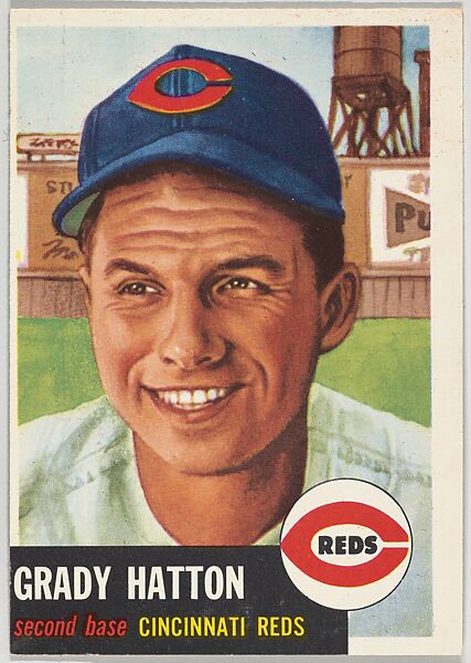 Card Number 45, Grady Hatton, Second Base, Cincinnati Reds, from the series Topps Dugout Quiz (R414-7), issued by Topps Chewing Gum Company, Issued by Topps Chewing Gum Company (American, Brooklyn), Commercial color lithograph 