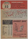 Card Number 52, Ted Gray, pitcher, Detroit Tigers, from the series Topps Dugout Quiz (R414-7), issued by Topps Chewing Gum Company, Issued by Topps Chewing Gum Company (American, Brooklyn), Commercial color lithograph