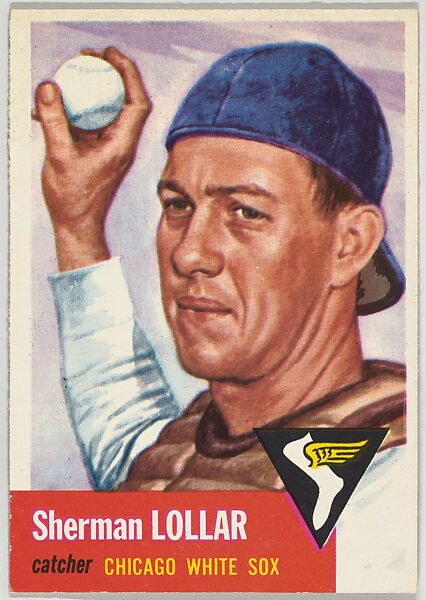 Card Number 53, Sherman Lollar, Catcher, Chicago White Sox, from the series Topps Dugout Quiz (R414-7), issued by Topps Chewing Gum Company, Issued by Topps Chewing Gum Company (American, Brooklyn), Commercial color lithograph 