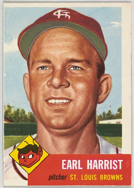 Card Number 65, Earl Harrist, Pitcher, St. Louis Browns, from the series Topps Dugout Quiz (R414-7), issued by Topps Chewing Gum Company, Issued by Topps Chewing Gum Company (American, Brooklyn), Commercial color lithograph 