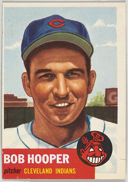 Card Number 84, Bob Hooper, Pitcher, Cleveland Indians, from the series Topps Dugout Quiz (R414-7), issued by Topps Chewing Gum Company, Issued by Topps Chewing Gum Company (American, Brooklyn), Commercial color lithograph 