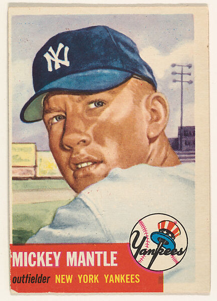Card Number 82, Mickey Mantle, from the series Topps Dugout Quiz (R414-7), issued by Topps Chewing Gum Company, Issued by Topps Chewing Gum Company (American, Brooklyn), Commercial color lithograph 