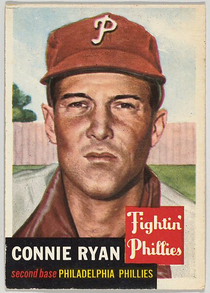 Card Number 102, Connie Ryan, Second Base, Philadelphia Phillies, from the series Topps Dugout Quiz (R414-7), issued by Topps Chewing Gum Company, Issued by Topps Chewing Gum Company (American, Brooklyn), Commercial color lithograph 