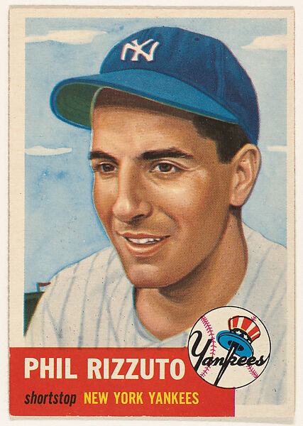 Issued by Topps Chewing Gum Company, Card Number 114, Phil Rizzuto, New  York, from the series Topps Dugout Quiz (R414-7), issued by Topps Chewing  Gum Company