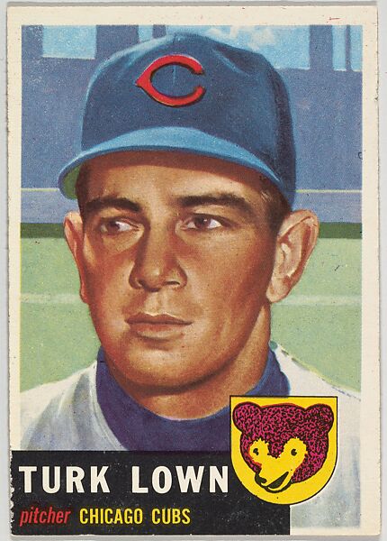 Card Number 130, Turk Lown, Pitcher, Chicago Cubs, from the series Topps Dugout Quiz (R414-7), issued by Topps Chewing Gum Company, Issued by Topps Chewing Gum Company (American, Brooklyn), Commercial color lithograph 
