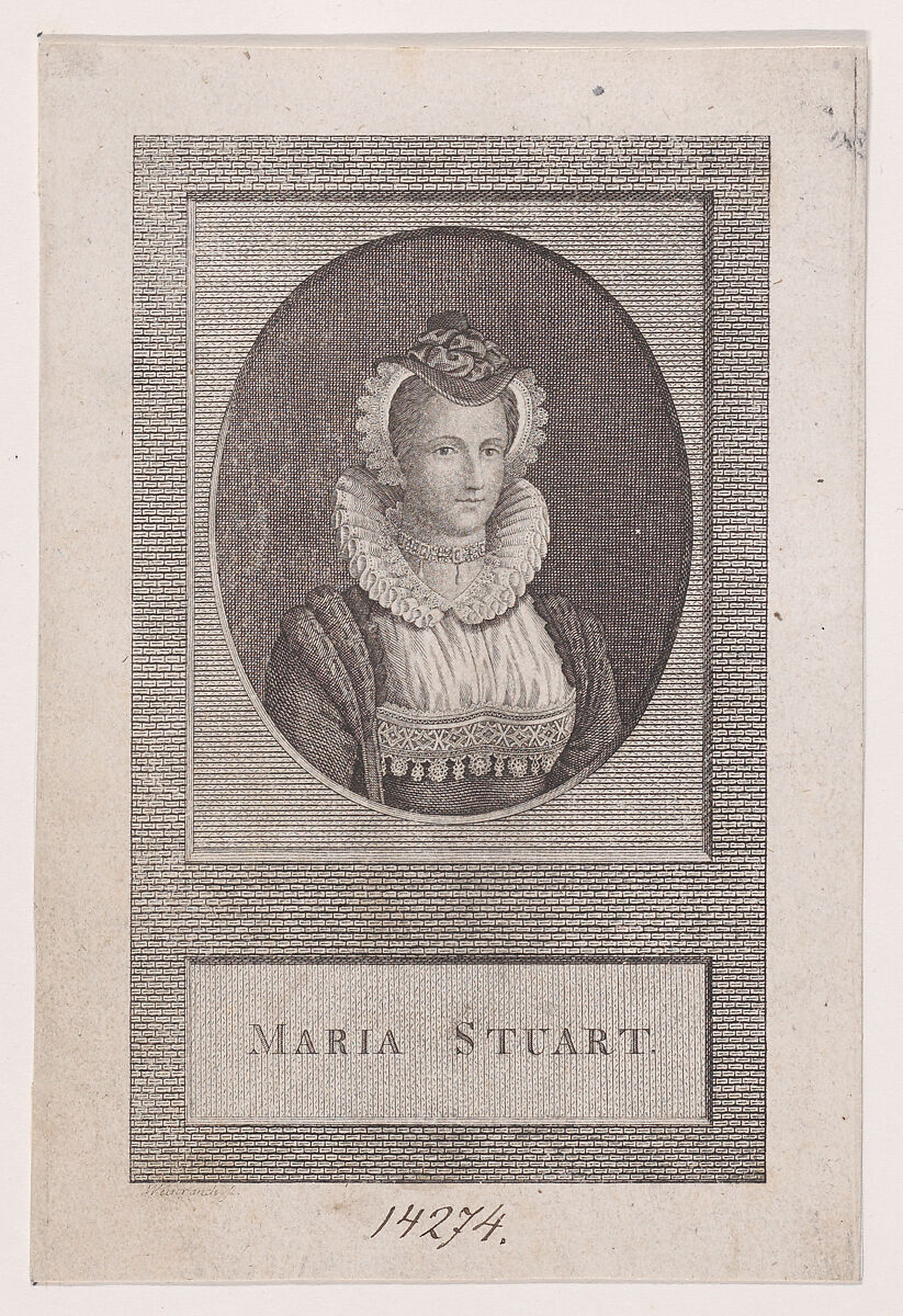 Mary, Queen of Scots, Caspar Weinrauch (German, Bamberg 1765–1846 Vienna), Engraving 