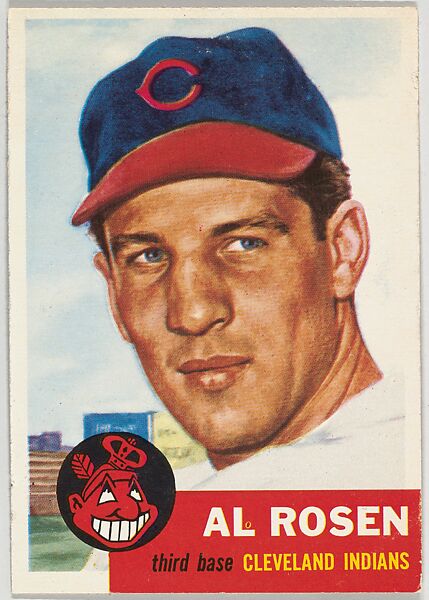 Card Number 135, Al Rosen, Third Base, Cleveland Indians, from the series Topps Dugout Quiz (R414-7), issued by Topps Chewing Gum Company, Issued by Topps Chewing Gum Company (American, Brooklyn), Commercial color lithograph