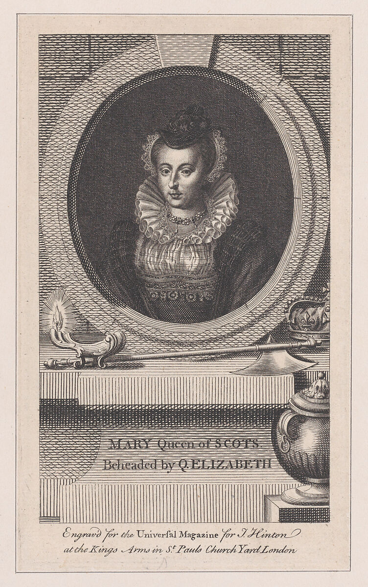 Mary, Queen of Scots (from "Universal Magazine"), John Hinton (British, active London from 1732, died 1781), Etching and engraving 