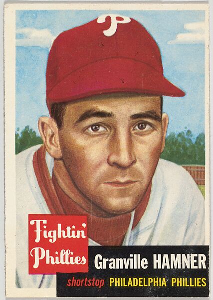 Card Number 146, Granville Hamner, Shortstop, Philadelphia Phillies, from the series Topps Dugout Quiz (R414-7), issued by Topps Chewing Gum Company, Issued by Topps Chewing Gum Company (American, Brooklyn), Commercial color lithograph 