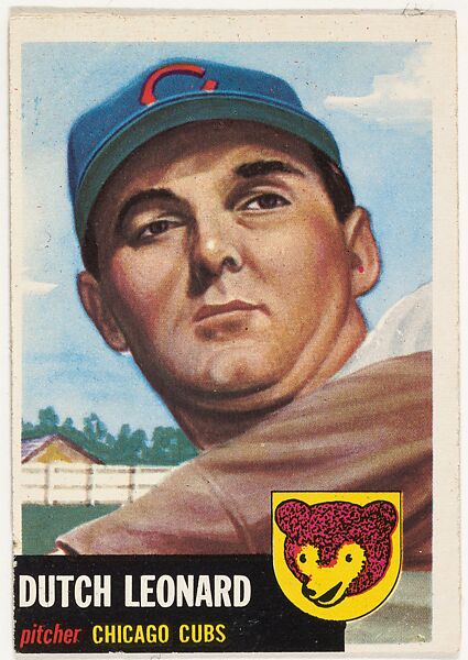 Card Number 155, Dutch Leonard, from the series Topps Dugout Quiz (R414-7), issued by Topps Chewing Gum Company, Issued by Topps Chewing Gum Company (American, Brooklyn), Commercial color lithograph 