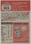 Card Number 165, Billy Hoeft, Pitcher, Detroit Tigers, from the series Topps Dugout Quiz (R414-7), issued by Topps Chewing Gum Company, Issued by Topps Chewing Gum Company (American, Brooklyn), Commercial color lithograph