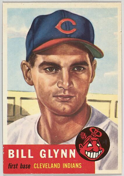 Card Number 171, Bill Glynn, First Base, Cleveland Indians, from the series Topps Dugout Quiz (R414-7), issued by Topps Chewing Gum Company, Issued by Topps Chewing Gum Company (American, Brooklyn), Commercial color lithograph 