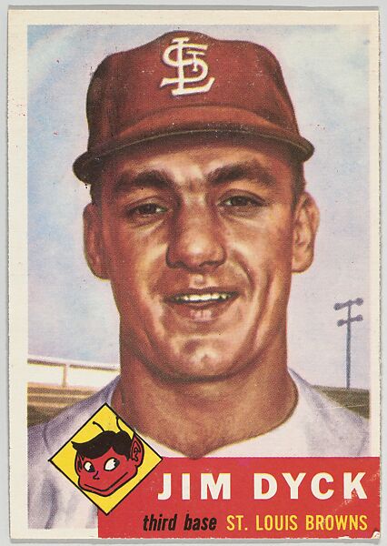 Card Number 177, Jim Dyck, Third Base, St. Louis Browns, from the series Topps Dugout Quiz (R414-7), issued by Topps Chewing Gum Company, Issued by Topps Chewing Gum Company (American, Brooklyn), Commercial color lithograph 