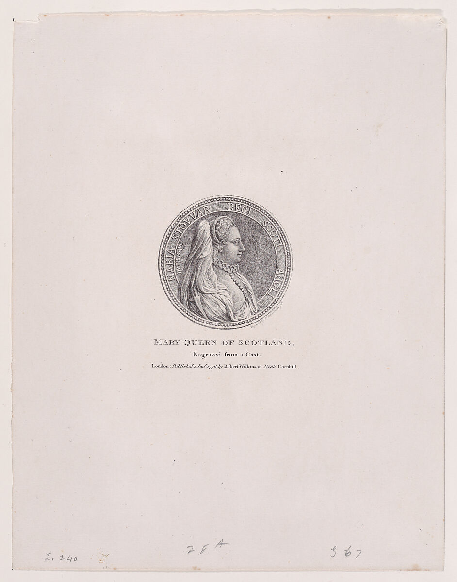 Mary, Queen of Scots, Niccolò Schiavonetti (Italian, Bassano del Grappa ca. 1771–1813 London), Stipple engraving 