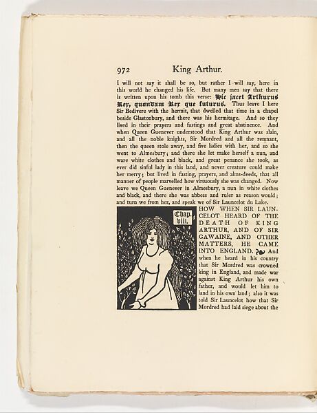 Le Morte d'Arthur, Written by Sir Thomas Malory (British, 1415/18–1471), Illustrations; line-block process printing
