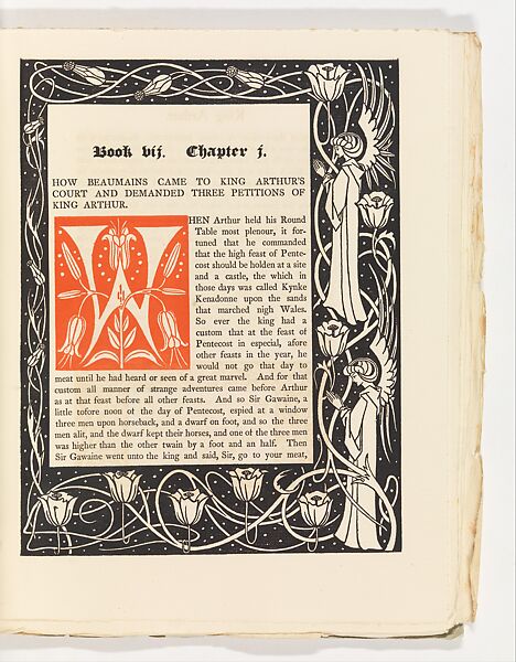 Le Morte d'Arthur, Written by Sir Thomas Malory (British, 1415/18–1471), Illustrations; line-block process printing 