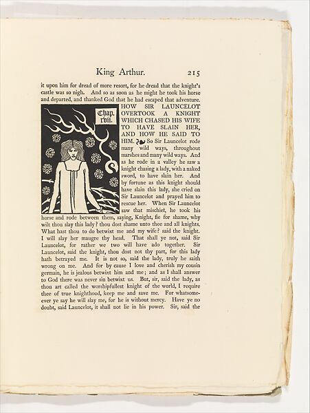 Le Morte d'Arthur, Written by Sir Thomas Malory (British, 1415/18–1471), Illustrations; line-block process printing