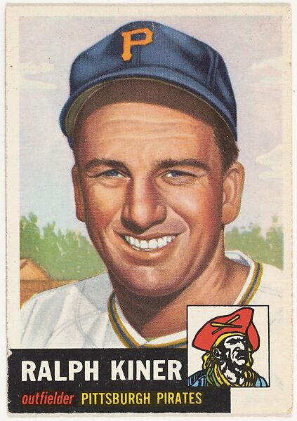 Card Number 191, Ralph McPherran Kiner, from the series Topps Dugout Quiz (R414-7), issued by Topps Chewing Gum Company, Topps Chewing Gum Company  American, Commercial color lithograph