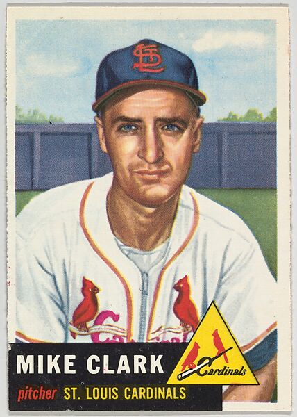 Card Number 193, Mike Clark, Pitcher, St. Louis Cardinals, from the series Topps Dugout Quiz (R414-7), issued by Topps Chewing Gum Company, Issued by Topps Chewing Gum Company (American, Brooklyn), Commercial color lithograph 