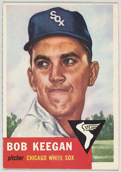 Card Number 196, Bob Keegan, Pitcher, Chicago White Sox, from the series Topps Dugout Quiz (R414-7), issued by Topps Chewing Gum Company, Issued by Topps Chewing Gum Company (American, Brooklyn), Commercial color lithograph 