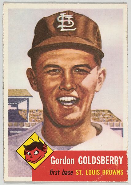 Card Number 200, Gordon Goldsberry, First Base, St. Louis Browns, from the series Topps Dugout Quiz (R414-7), issued by Topps Chewing Gum Company, Issued by Topps Chewing Gum Company (American, Brooklyn), Commercial color lithograph 