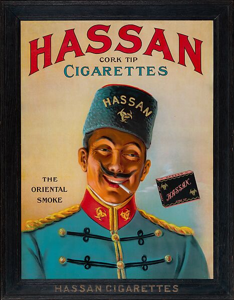 Hassan Cork Tip Cigarettes: The Oriental Smoke, Anonymous  , American, 20th century, Lithograph 