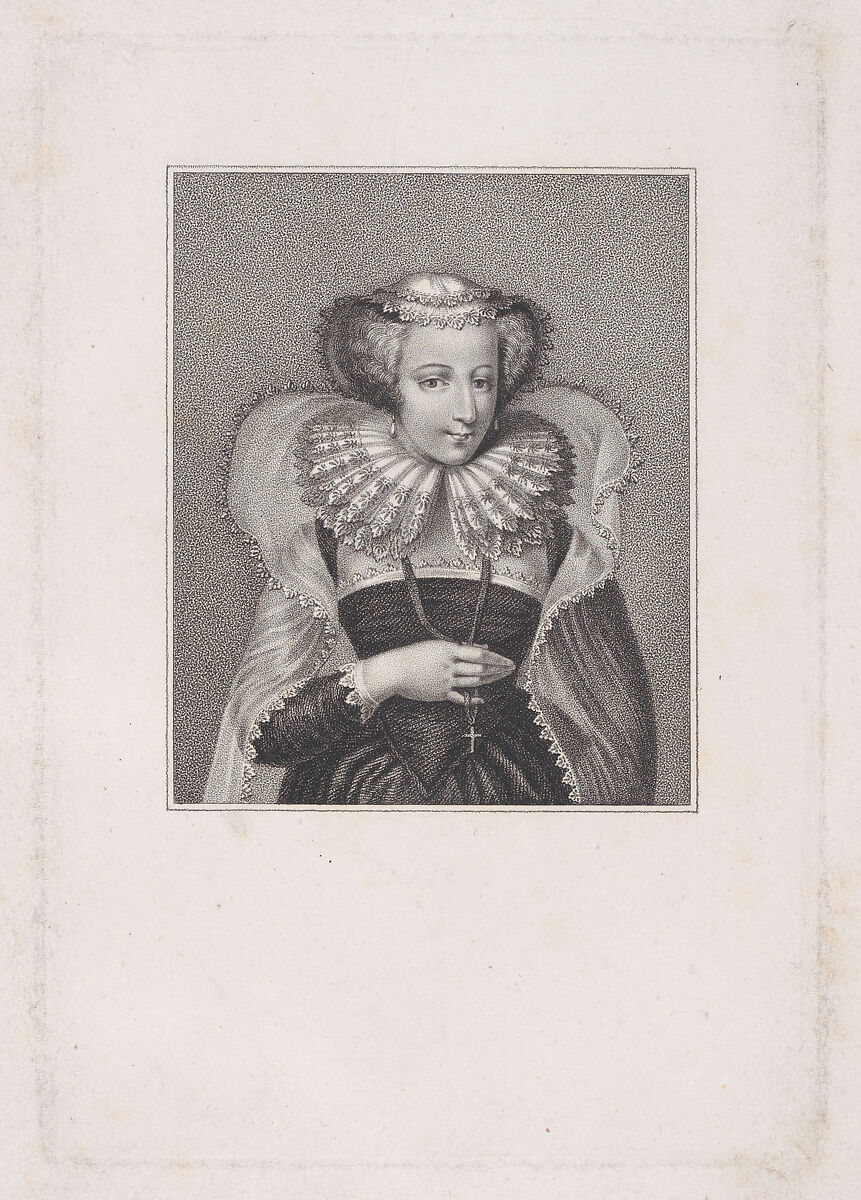 Mary, Queen of Scots, E. Bocquet (British, active 1806–41), Stipple engraving 