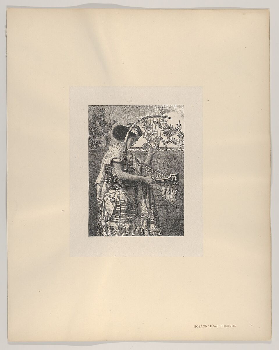 Hosannah!, from "Dalziels' Bible Gallery", After Simeon Solomon (British, London 1840–1905 London), Wood engraving on India paper, mounted on thin card