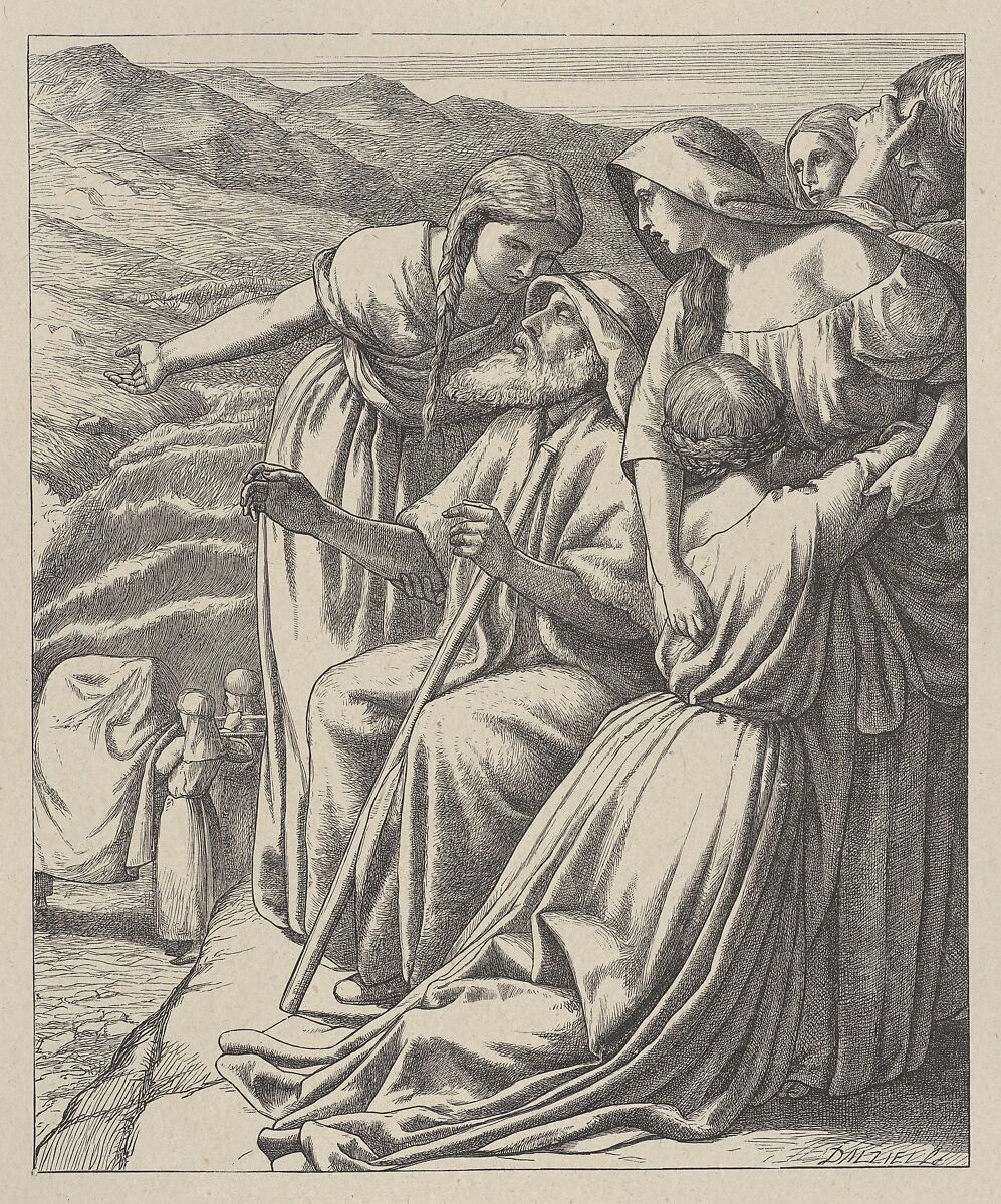 The Passage of the Jordan, from "Dalziels' Bible Gallery", After Frederick Richard Pickersgill (British, London 1820–1900 Yarmouth, Isle of Wight), Wood engraving on India paper, mounted on thin card 