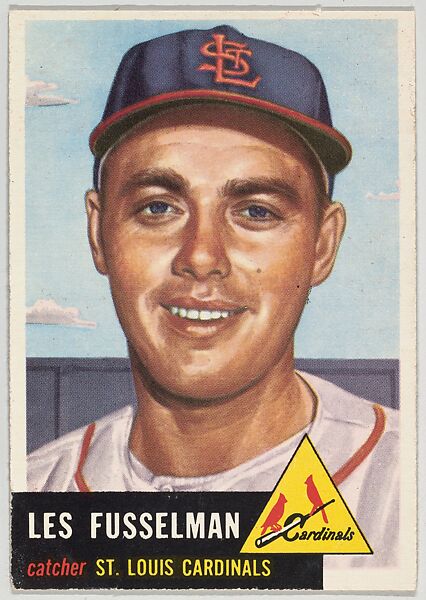 Card Number 218, Les Fusselman, Catcher, St. Louis Cardinals, from the series Topps Dugout Quiz (R414-7), issued by Topps Chewing Gum Company, Issued by Topps Chewing Gum Company (American, Brooklyn), Commercial color lithograph 