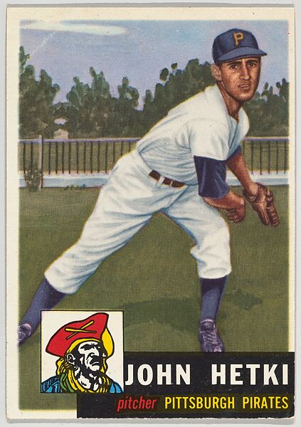 Card Number 235, John Hetki, Pitcher, Pittsburgh Pirates, from the series Topps Dugout Quiz (R414-7), issued by Topps Chewing Gum Company, Issued by Topps Chewing Gum Company (American, Brooklyn), Commercial color lithograph 