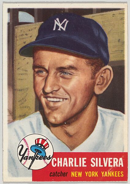 Card Number 242, Charlie Silvera, Catcher, New York Yankees, from the series Topps Dugout Quiz (R414-7), issued by Topps Chewing Gum Company, Issued by Topps Chewing Gum Company (American, Brooklyn), Commercial color lithograph 