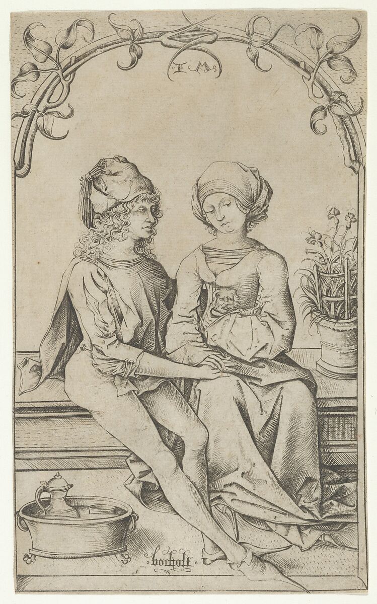 The Lovers, Israhel van Meckenem (German, Meckenem ca. 1440/45–1503 Bocholt), Engraving 