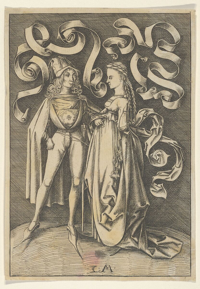 The Knight and the Lady, Anonymous, Engraving 