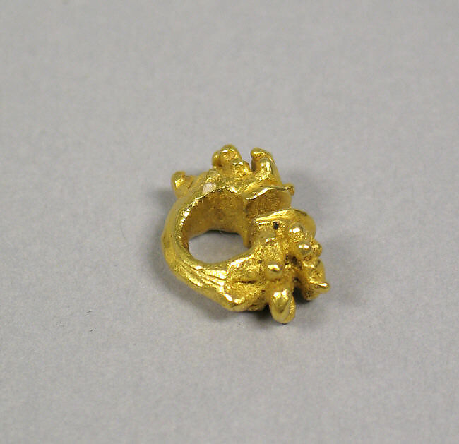 Ear Ornament, Foliate Protrusions, Gold, Indonesia (Central Java) 