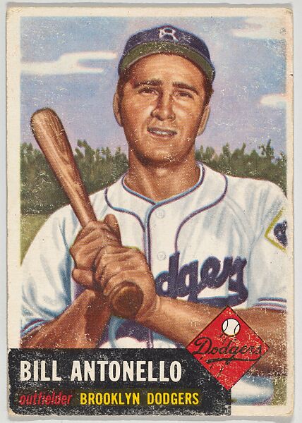 Card Number 272, Bill Antonello, Outfielder, Brooklyn Dodgers, from the series Topps Dugout Quiz (R414-7), issued by Topps Chewing Gum Company, Issued by Topps Chewing Gum Company (American, Brooklyn), Commercial color lithograph 
